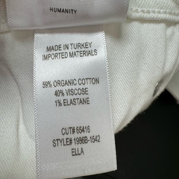 NWT Citizens of Humanity Ella in Moonglow White Slim Crop Stretch Jeans Size 34 - Picture 10 of 11